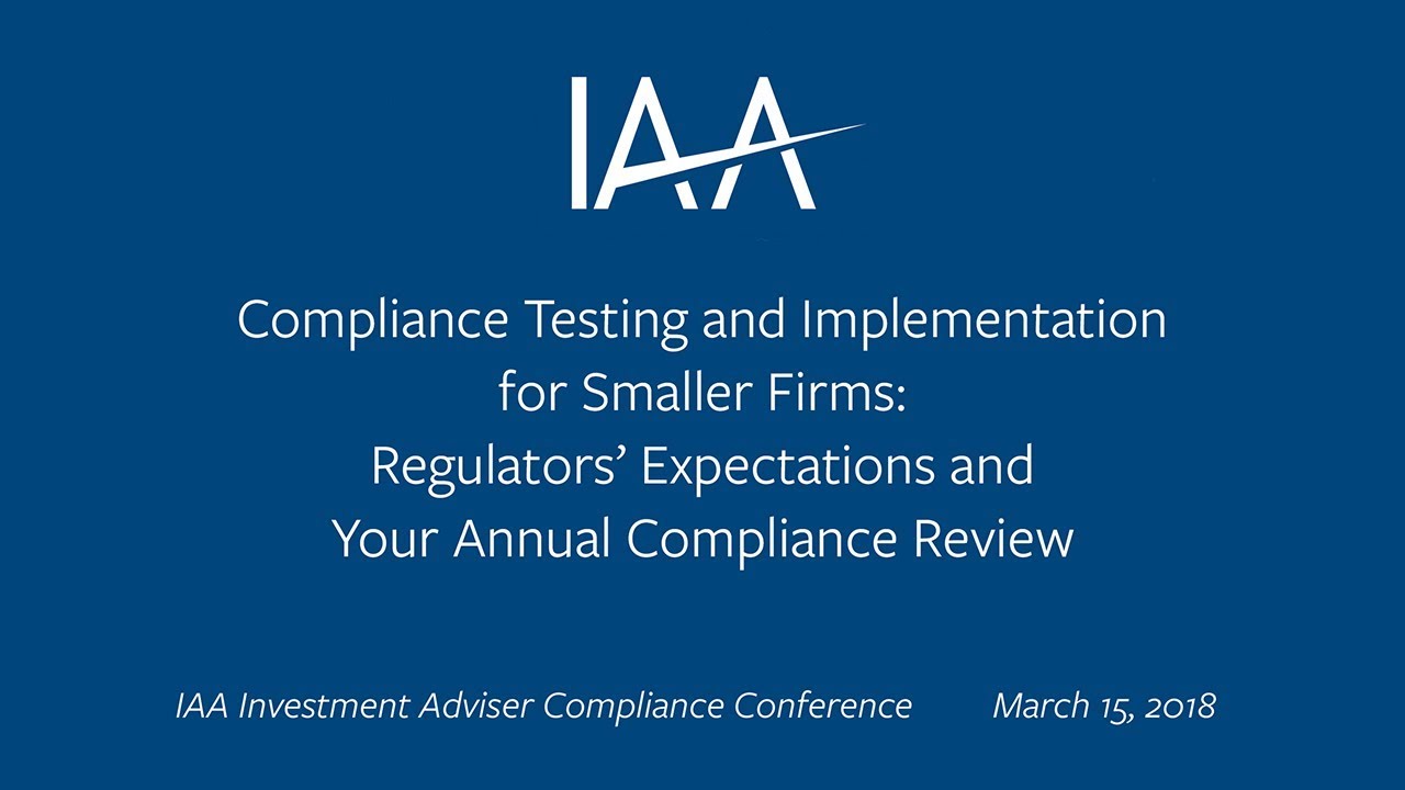 Compliance Testing and Implementation for Smaller Firms