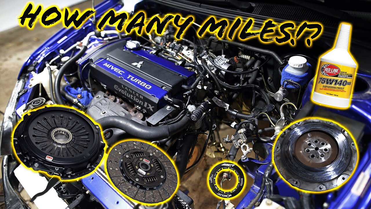 Swapping out a 153k mile factory Mitsubishi Evo 9 Clutch!!