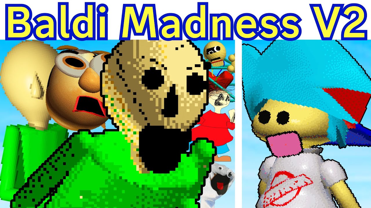 FNF Baldi's Basics Madness V2 FULL UPDATE + SECRET SONGS (Rough Escape)