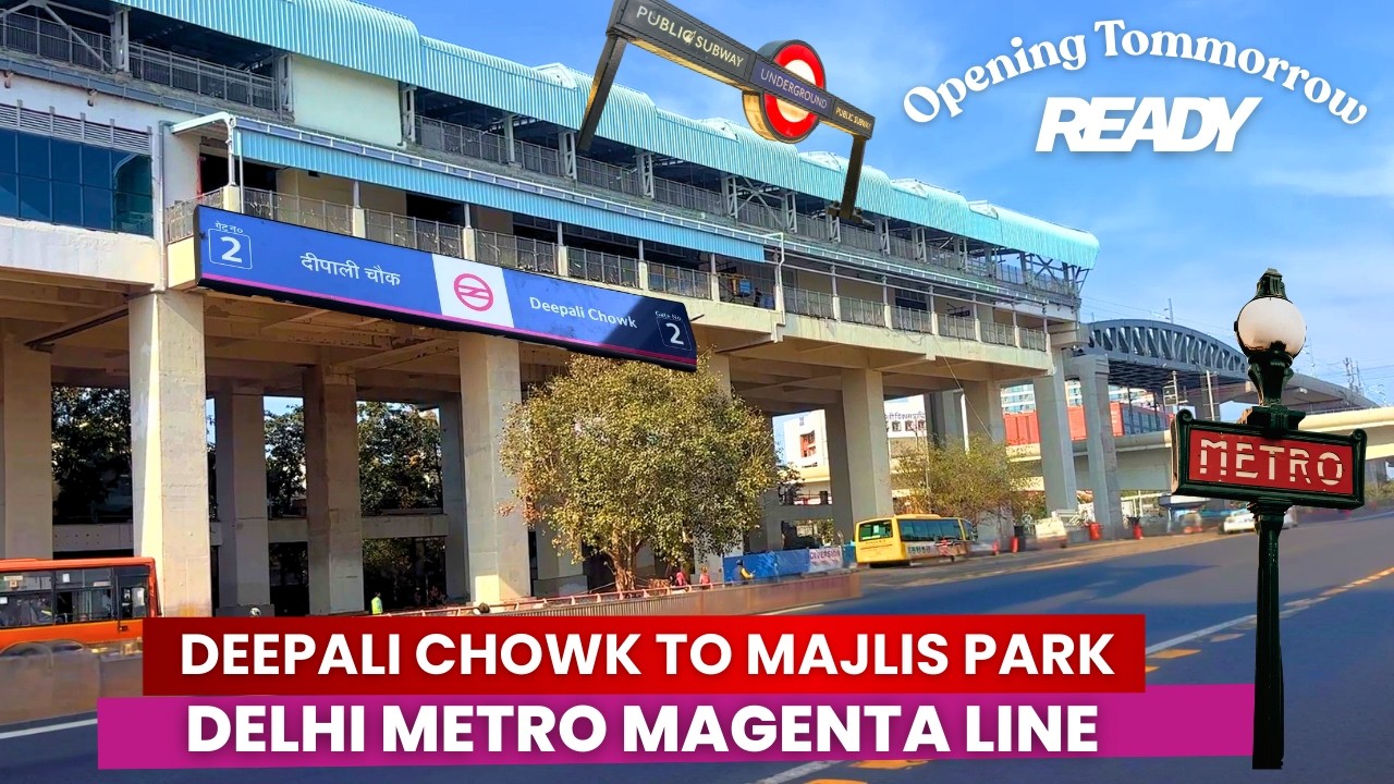 Magenta Line Extension Finally Opening Tomorrow! 😱 | Deepali Chowk to Majlis Park Ground Reality