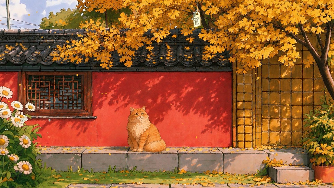 Cozy Cat & Autumn Morning Vibes 😸🎧 Lofi Beats to Relax, Study & Chill