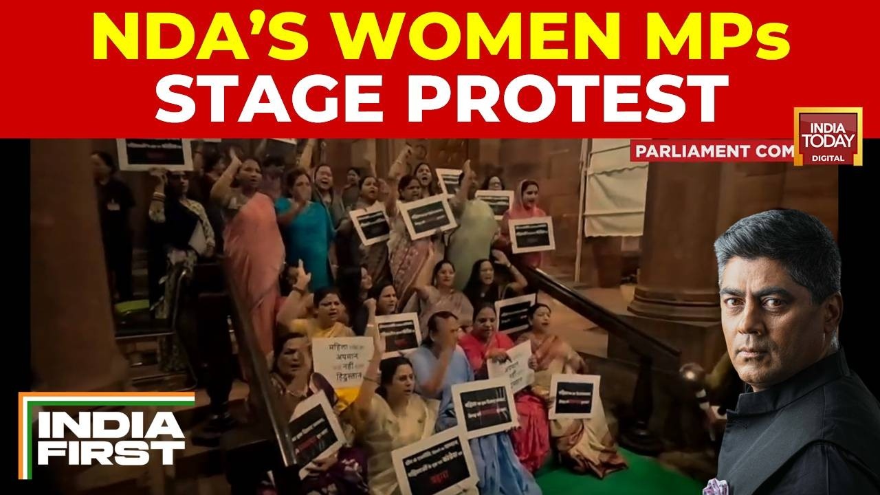 Watch: NDA Women MPs Protest As Women's Reservation Bill Fails Amid Delimitation Row In Lok Sabha