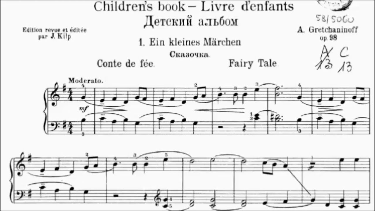 Gretchaninov Op.98 Children's Album (Complete)