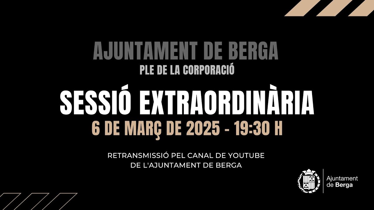 Ajuntament de Berga - Sessió extraordinària del ple municipal (06-03-26)