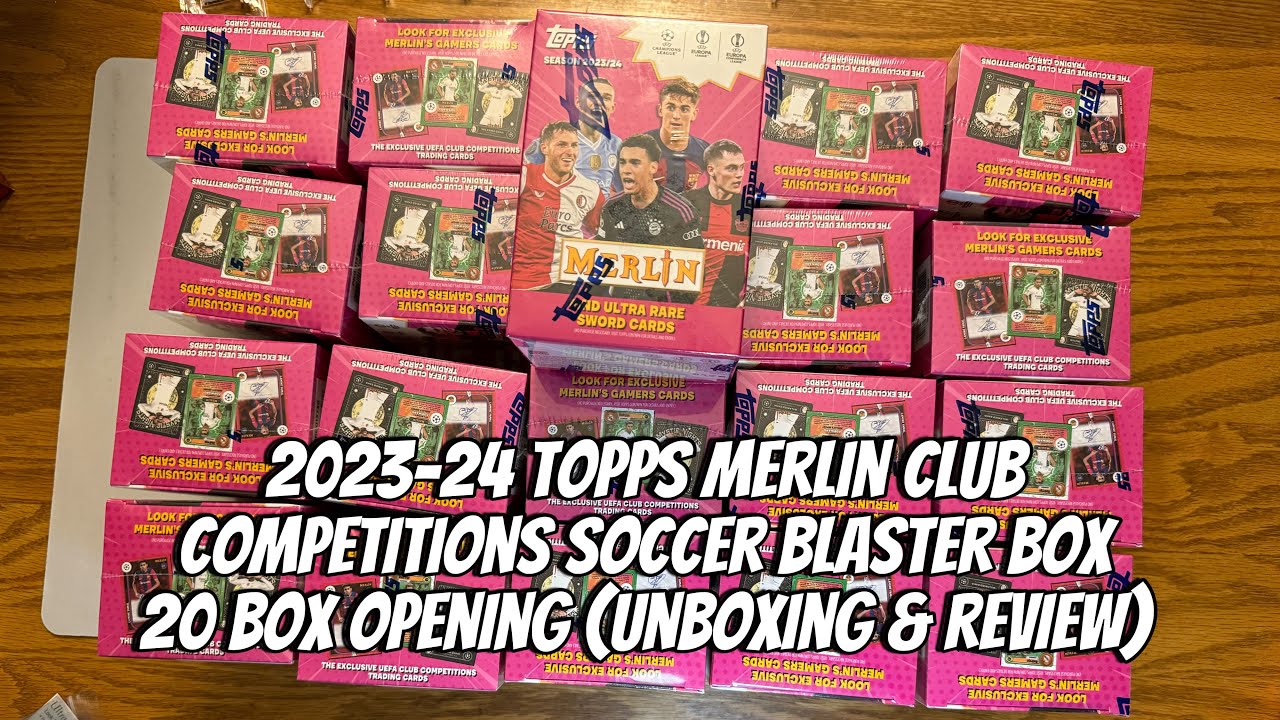 2023-24 Topps Merlin Club Competitions Euroleague Soccer Blaster 20 Box Opening (Unboxing & Review)