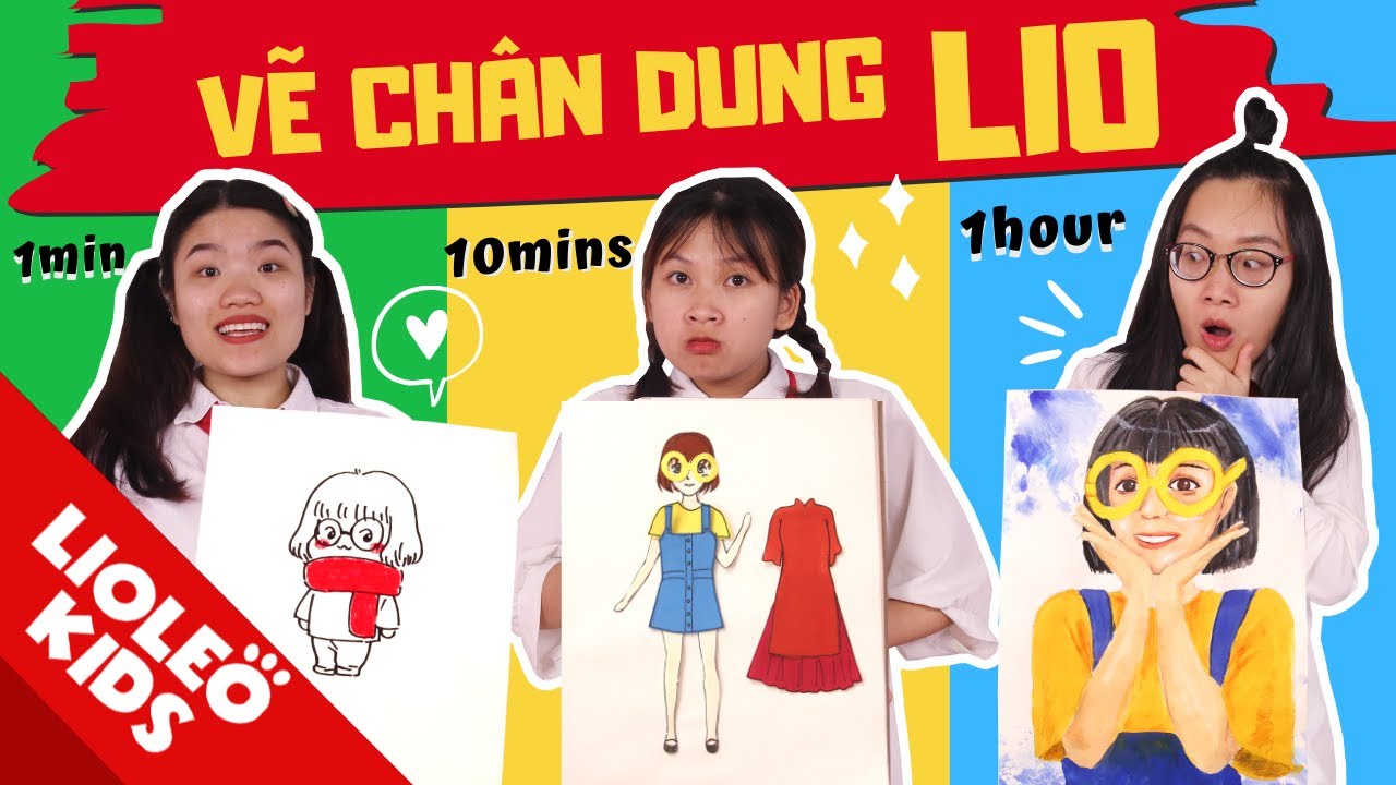 So tài vẽ chị LIO 1 phút vs 10 phút vs 1 tiếng - Ngôi vị 