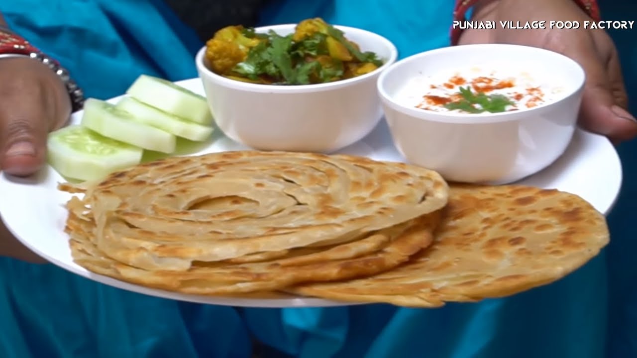Paratha 💖 Lachha Paratha 💖 Lachha Paratha Recipe 💖 Village Food 💖 Easy Breakfast Recipes