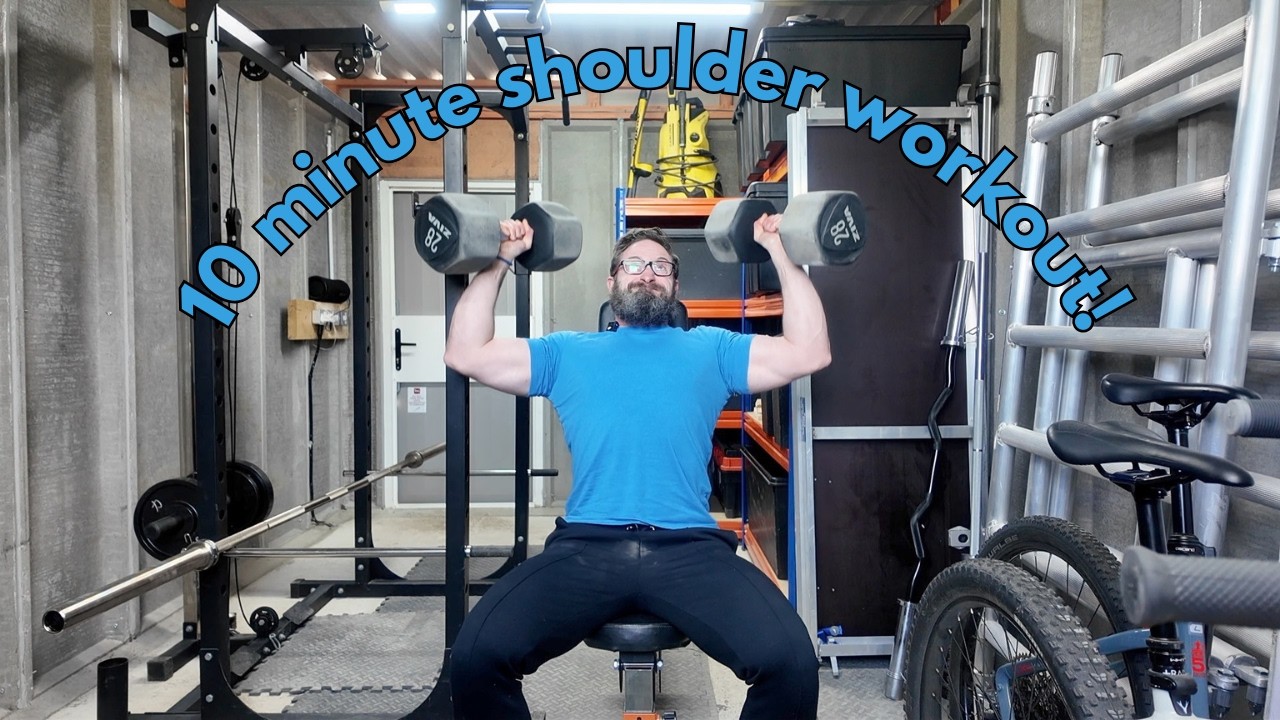 How I blast my shoulders in 10 minutes! | Real time busy dad workout