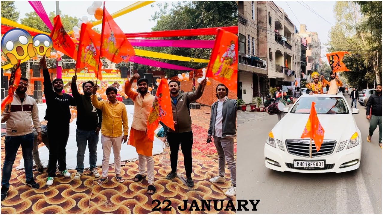 Diwali 22 January | Car Rally | Fireworks show | Bhajan sandhya | Bhandara | 50000 diye vlog
