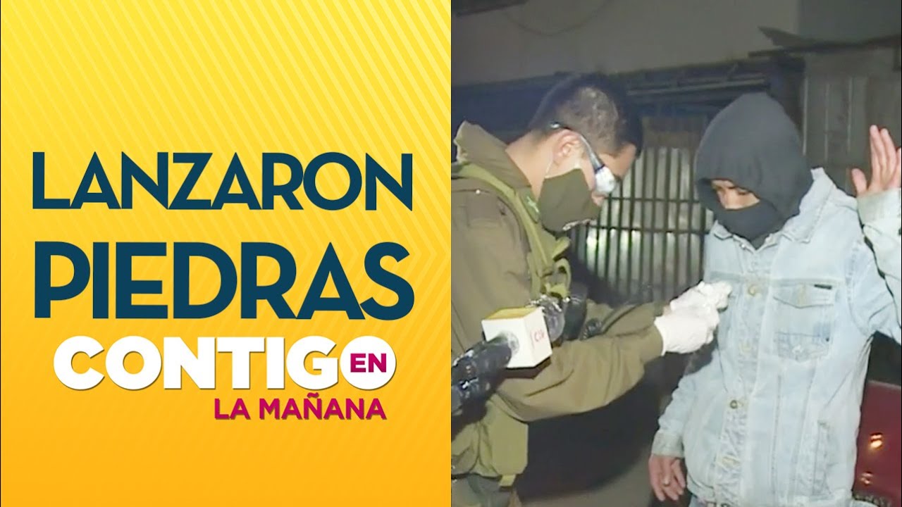 ¡A PIEDRAZOS! Atacan a periodistas de CHV y personal de Carabineros - Contigo en La Mañana
