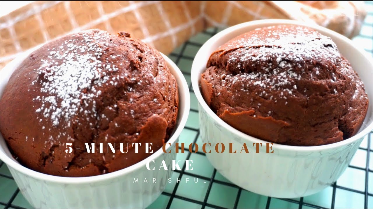 5-minute Mini Chocolate Cake | No Oven Cake | #24