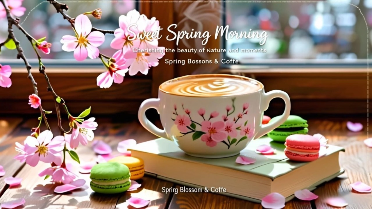 Sweet Spring Morning Jazz ☕ Elegant Cafe Music & Soft Bossa Nova Piano for Stress Relief