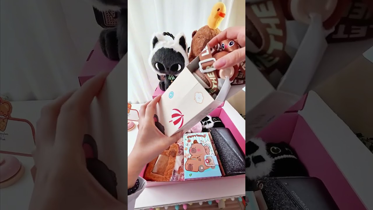 ASMR Packing 4 SCOOPS for Constanze! 🐹🖤 CAPYBARA x BLACK Aesthetic Box! (Chill & Chic Mix ✨)