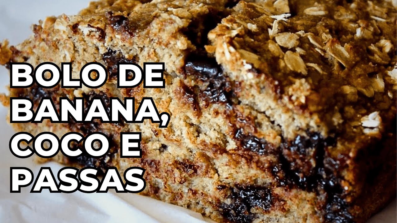 BOLO DE BANANA, COCO E PASSAS!
