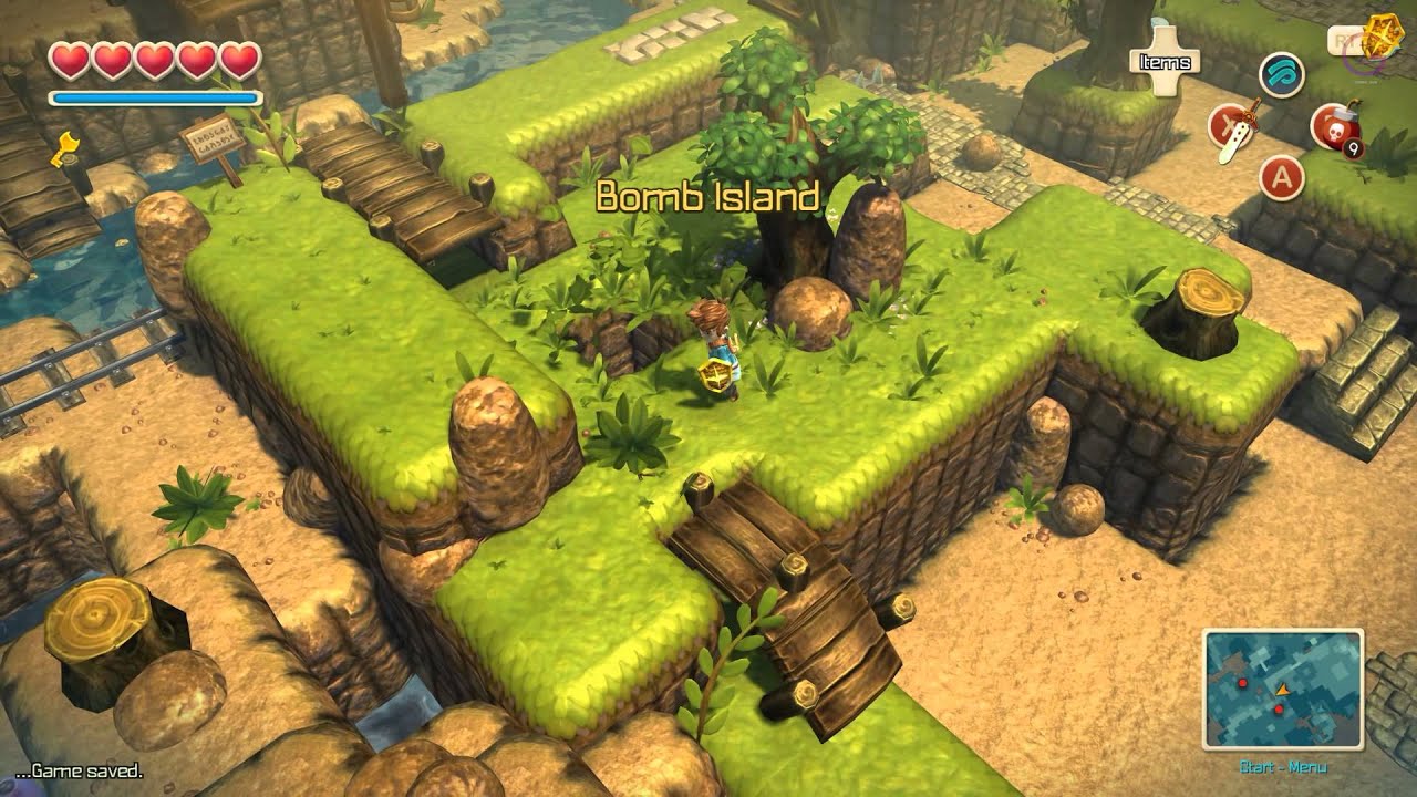 Oceanhorn Monster of Uncharted Seas Bomb Island 100% Complete Walkthrough
