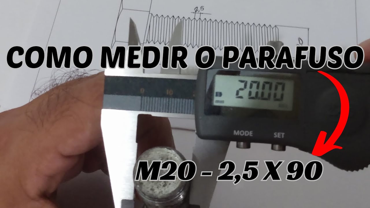 Como medir o parafuso com o paquímetro e encontrar a sua especificação