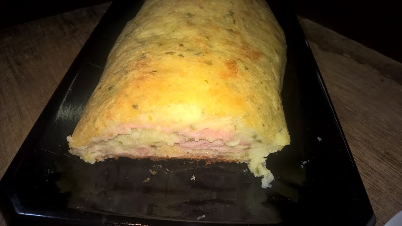 Rocambole de batata crocante