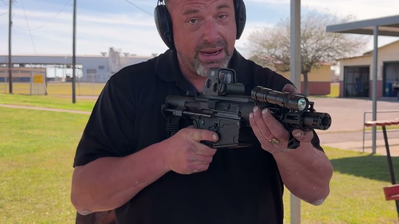 Power packed tiny: watch this seven-inch 7.75” AR-10 308 melt steel without breaking a sweat.
