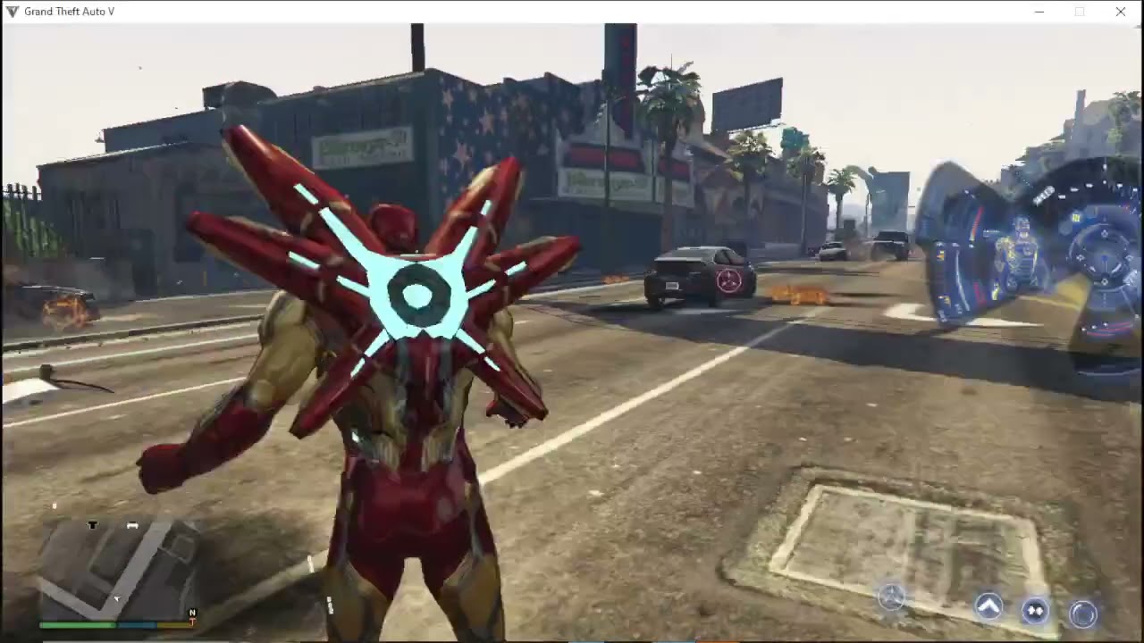 Ironman fight in city