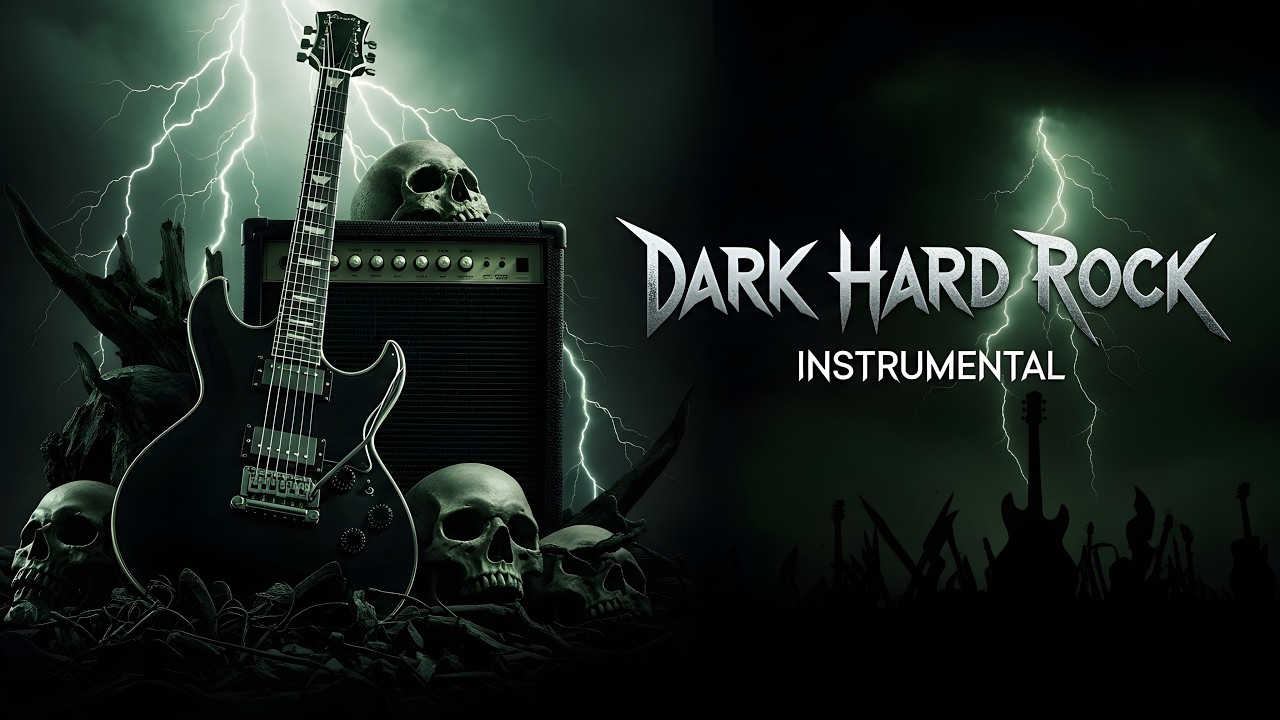 Dark Hard Rock Instrumental Playlist | No Vocals Heavy Guitar