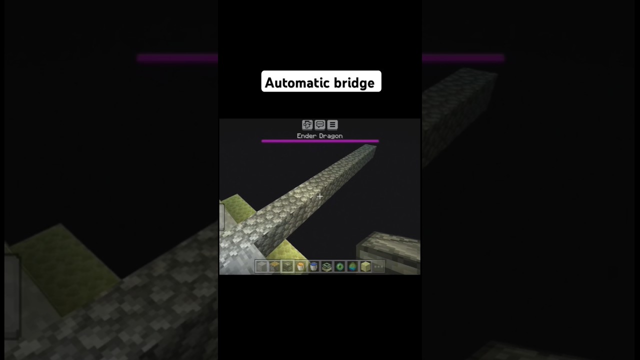 automatic bridge construction in Minecraft #minecraft #shorts