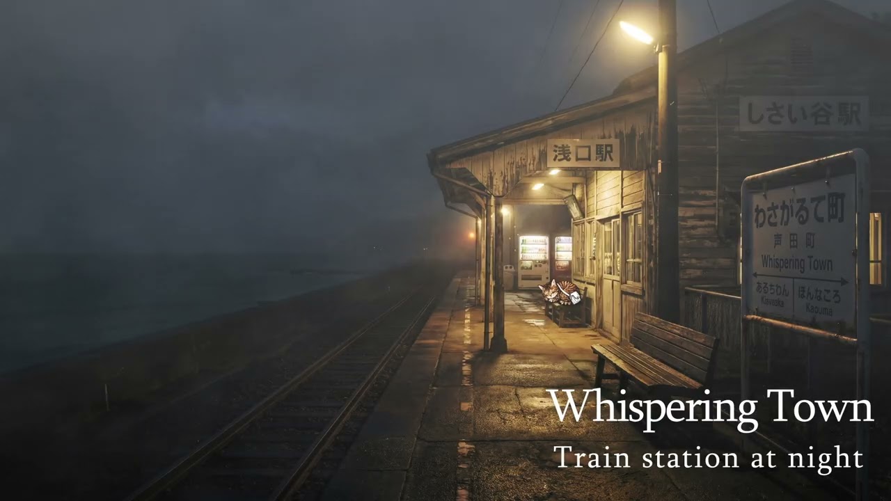 Last Train in Whispering Town 🚉 | 1986 Japan Night Station Ambience (4 Hours)