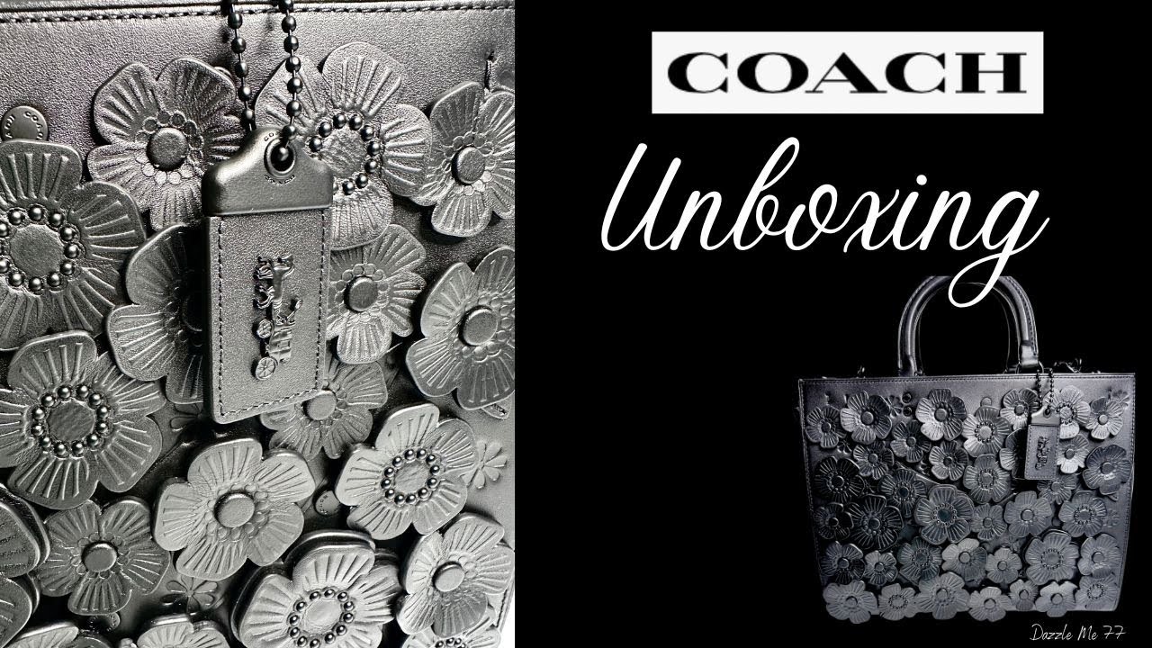 UNBOXING: COACH Black/Black Rogue 30 with tea roses