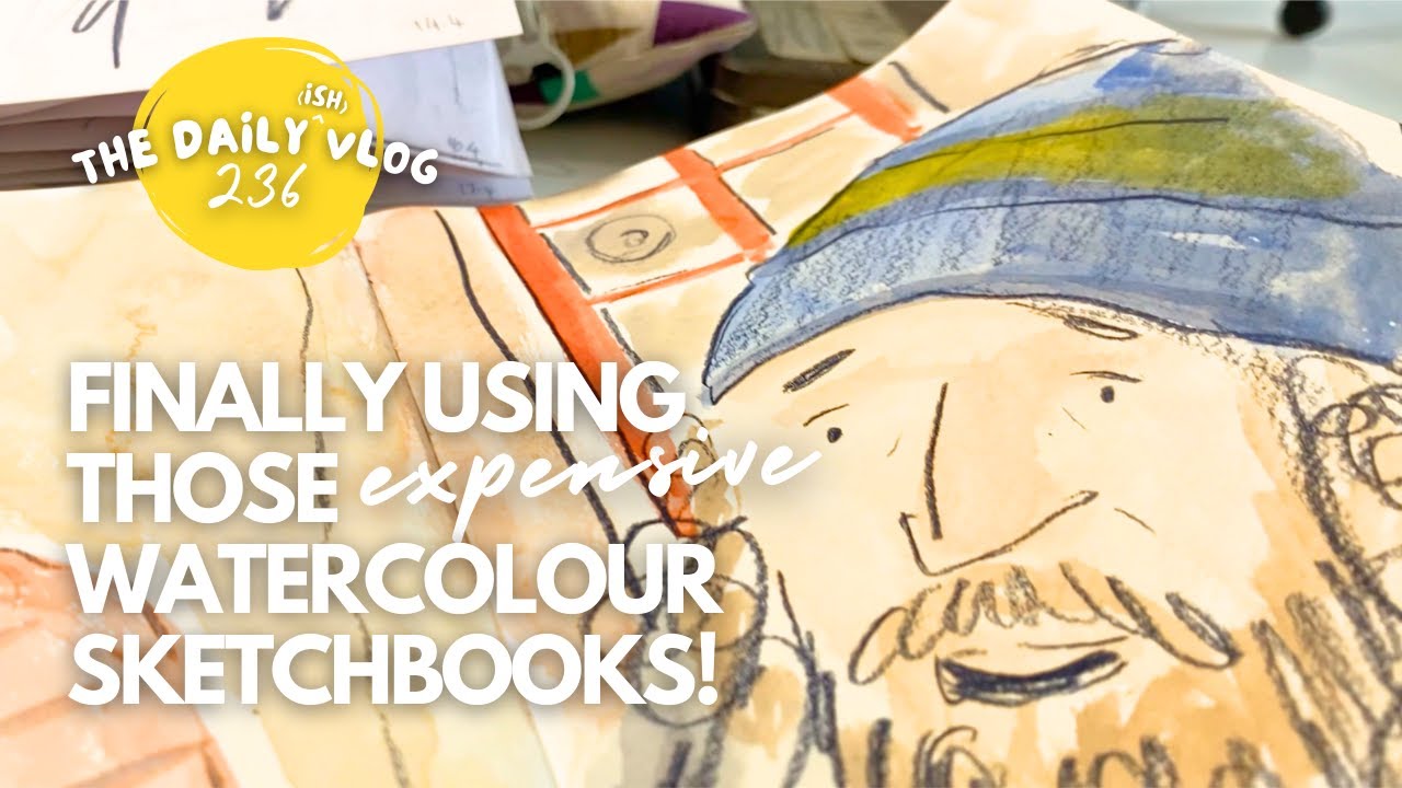 THE LONG FORGOTTEN WATERCOLOUR SKETCHBOOKS! - finally using old materials - The Daily(ish) Vlog 236