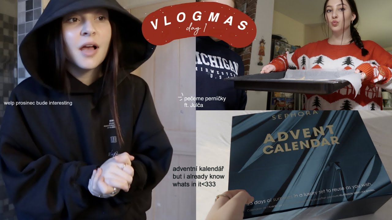 VLOGMAS 1! pečeme perníčky, produkty na suchou pleť a 200k na instagramu