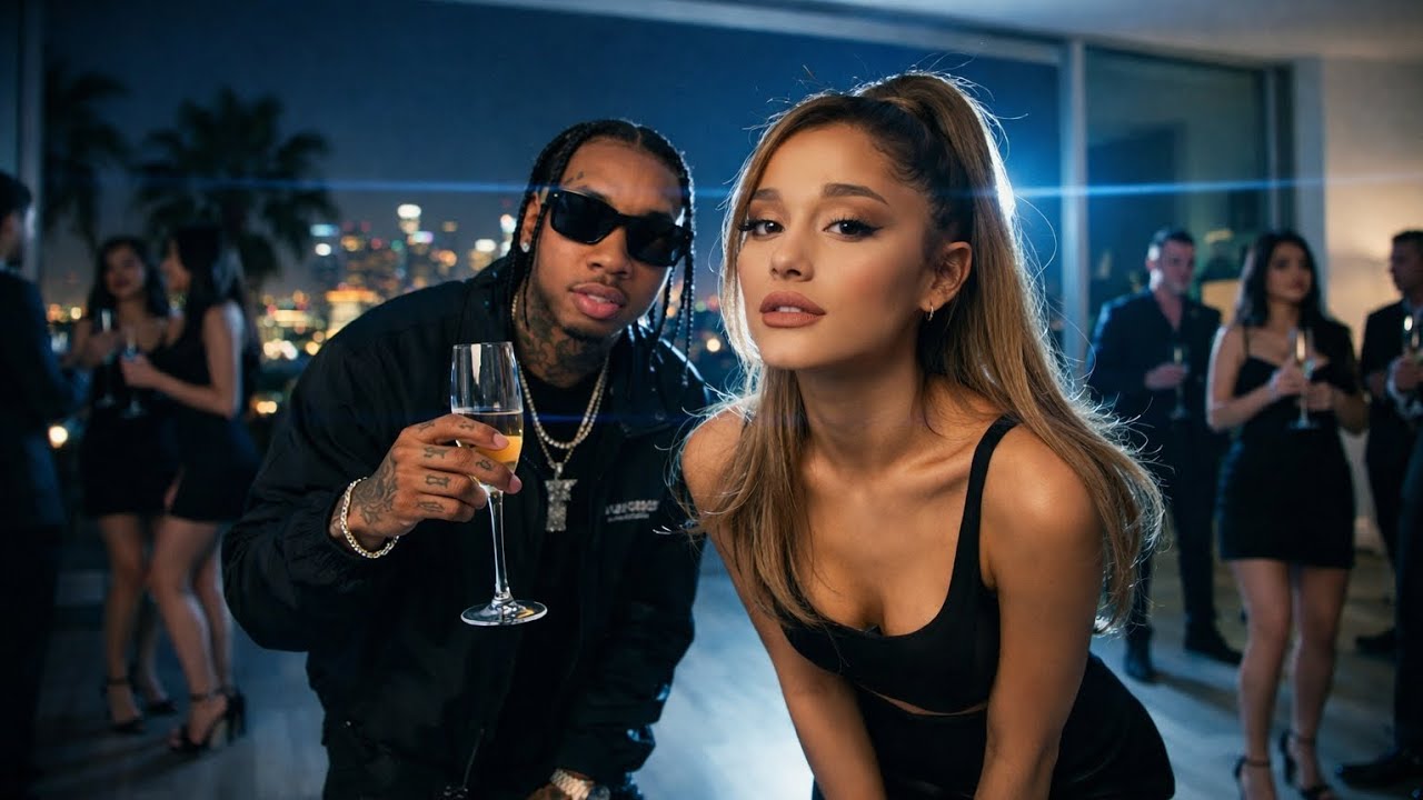 Ariana Grande, Tyga - Black Panther (ft. Travis Scott & Cardi B) [Official AI Lyric Video]