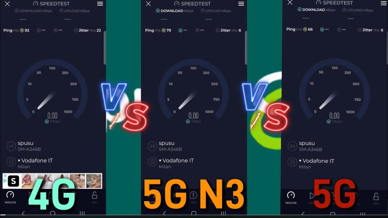 Spusu 5G Speedtest: Andiamo oltre i limiti! Confronto 4G, 5G DSS e 5G n78.