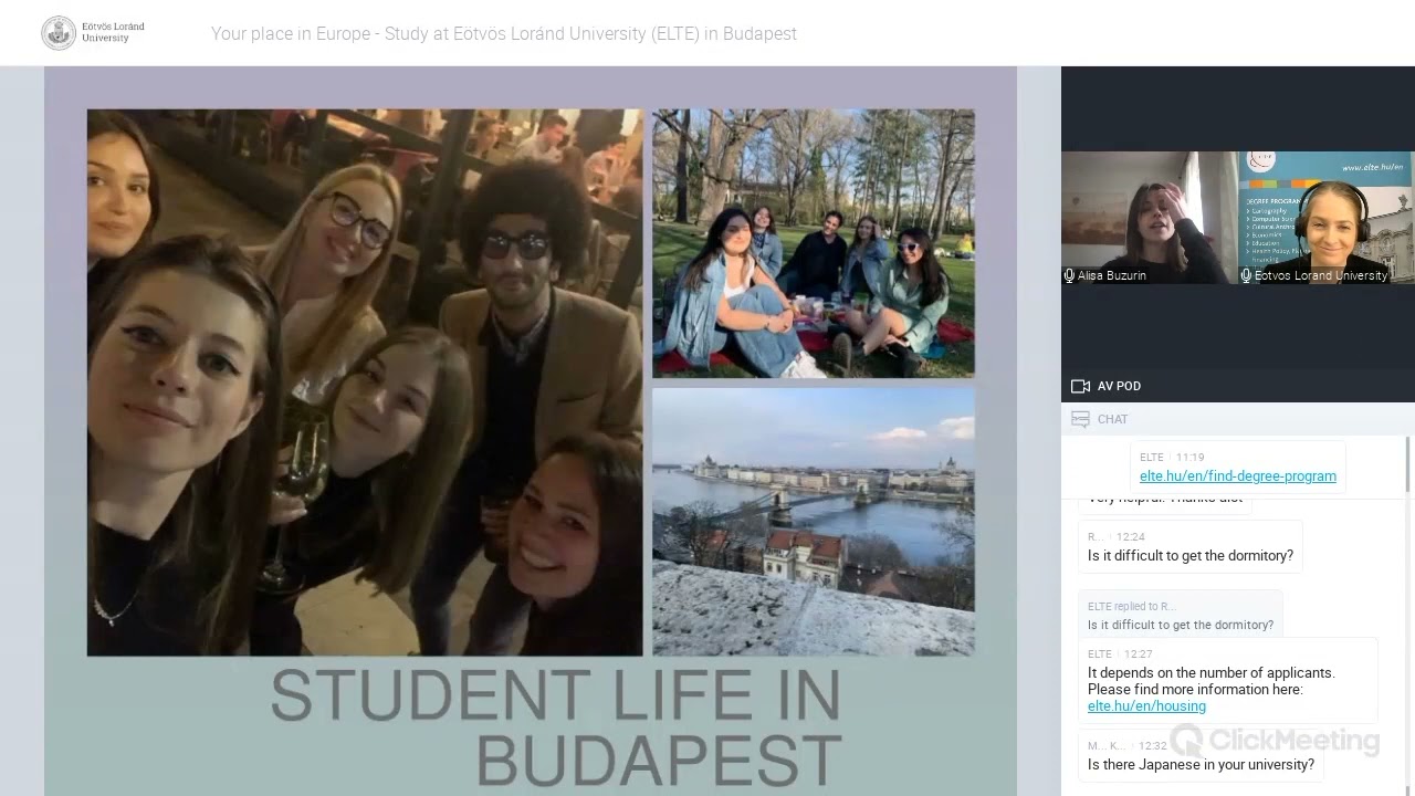 Student talk: Study International Relations in Budapest (Alisa from Moldova)