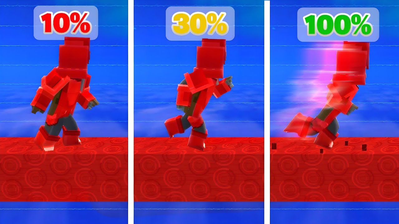 Скорость 10% против скорости 30% против скорости 100% | Blockman Go Bedwars