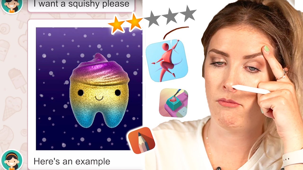 Professional Artist Tries FREE ART APPS...I Can't Believe These Exist. 😬