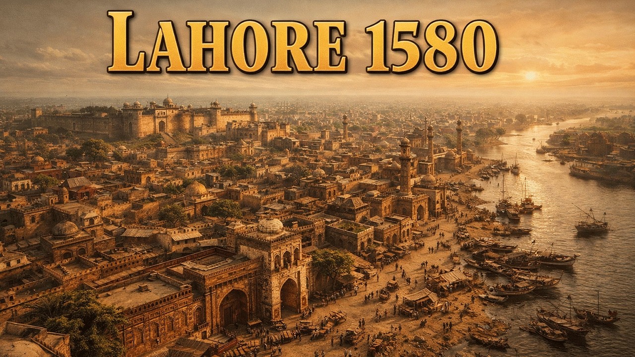 Lahore 1580 — The Mughal Cultural Capital (AI Reconstruction)