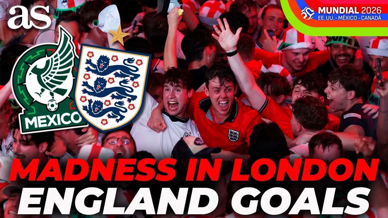 LONDON GOES WILD: fan reactions to BELLINGHAM & KANE goals in MEXICO 2-3 ENGLAND | WORLD CUP 2026