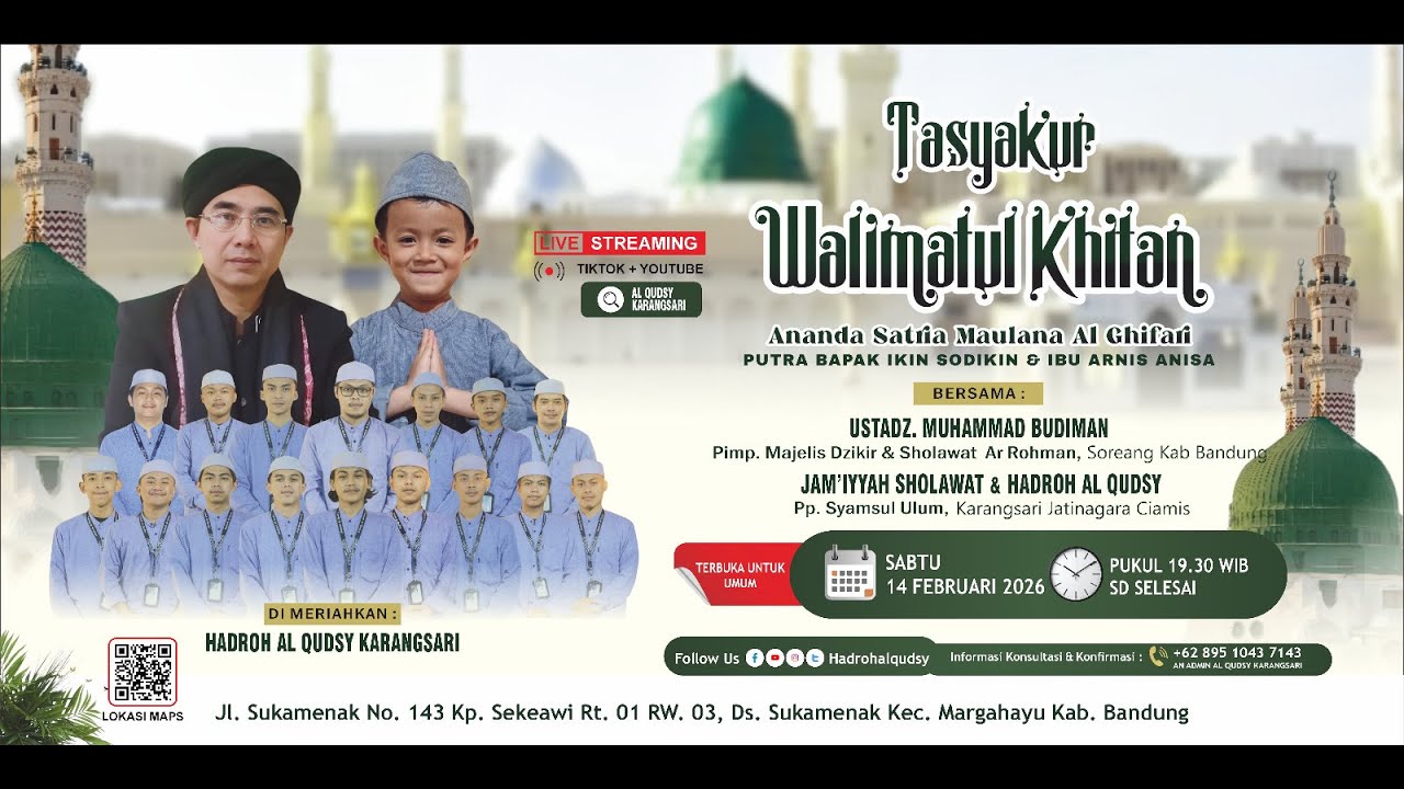 LIVE HADROH AL-QUDSY | TASYAKUR KHITAN ANANDA SATRIA MAULANA ALGHIFARI | BANDUNG