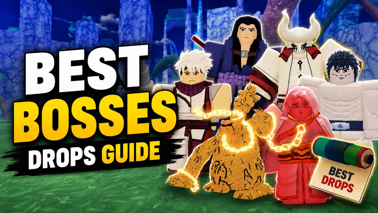 BEST BOSSES TO FARM & DROPS in SHINDO LIFE Roblox