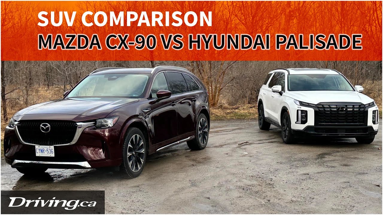 Hyundai Palisade 2024 против Mazda CX-90 | Сравнение внедорожников | Driving.ca