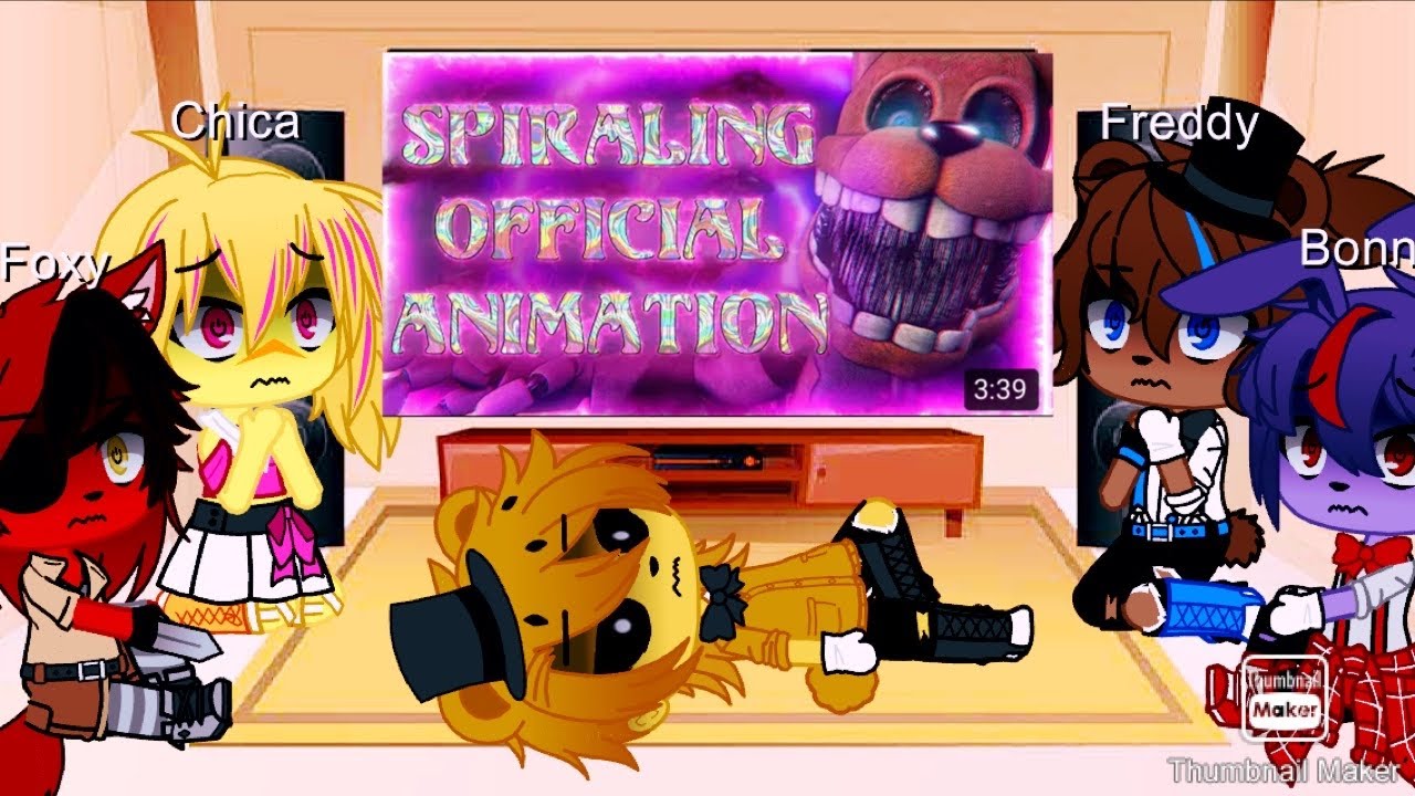 Fnaf 1 react to spiralling by JTFrag
