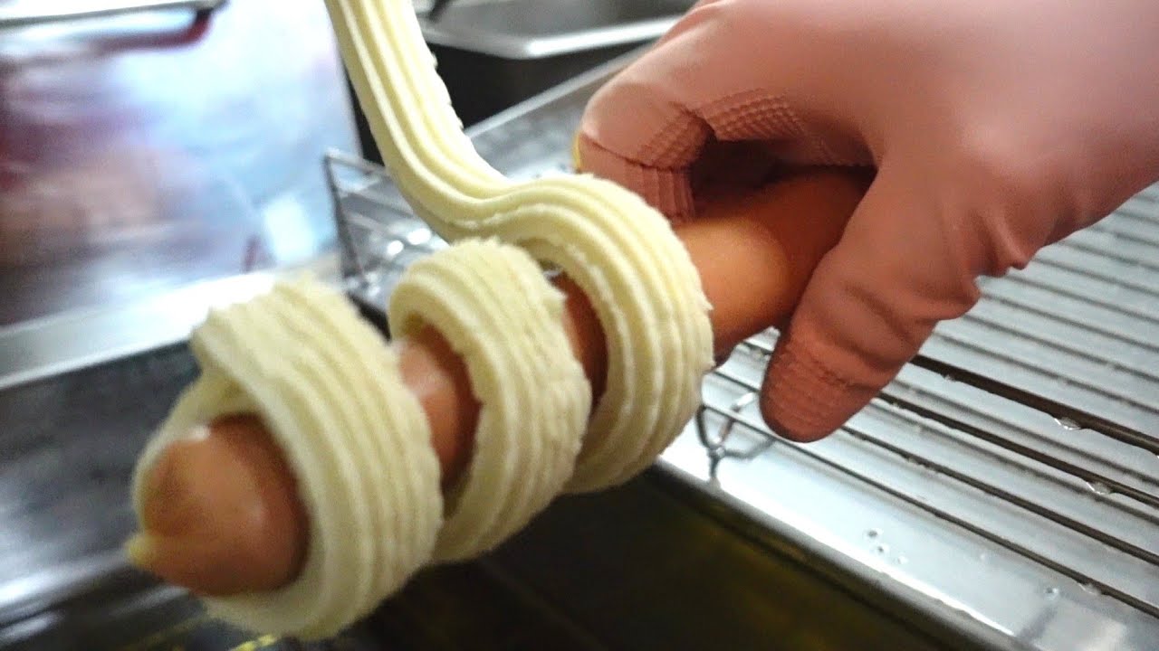 Различные начинки и начинки Churros, Churros Hot Dog / корейская уличная еда