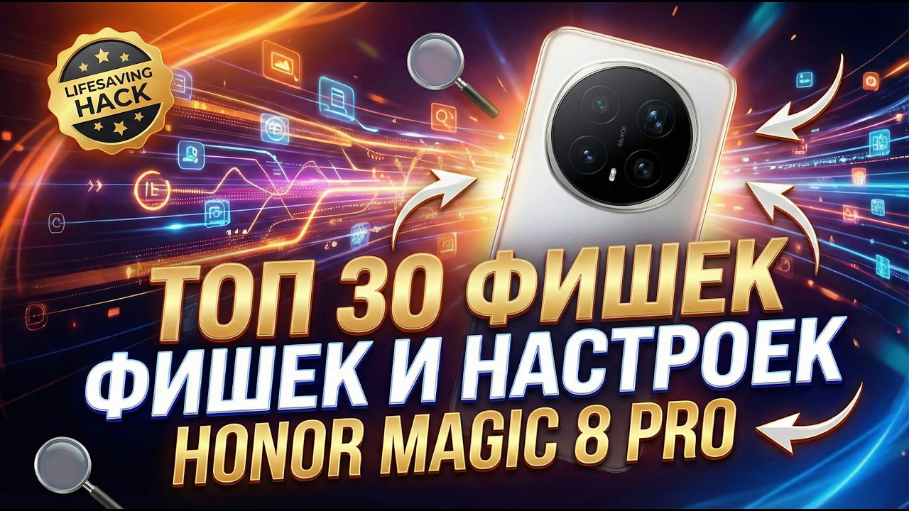 ТОП 30 фишек и настроек Honor Magic 8 Pro. Инструкция по применению.