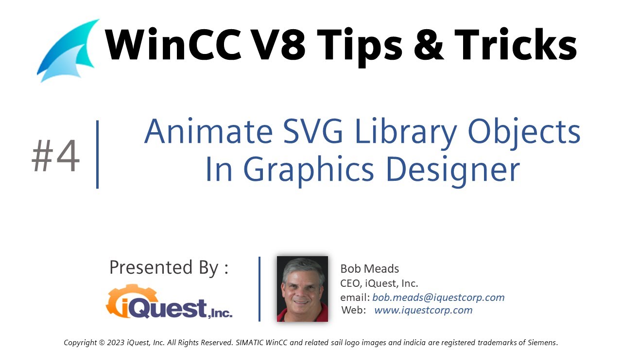 WinCC V8 Tip 4:  Animating SVG Library v2.0 Objects In Graphics Designer 🤖 #winccguru