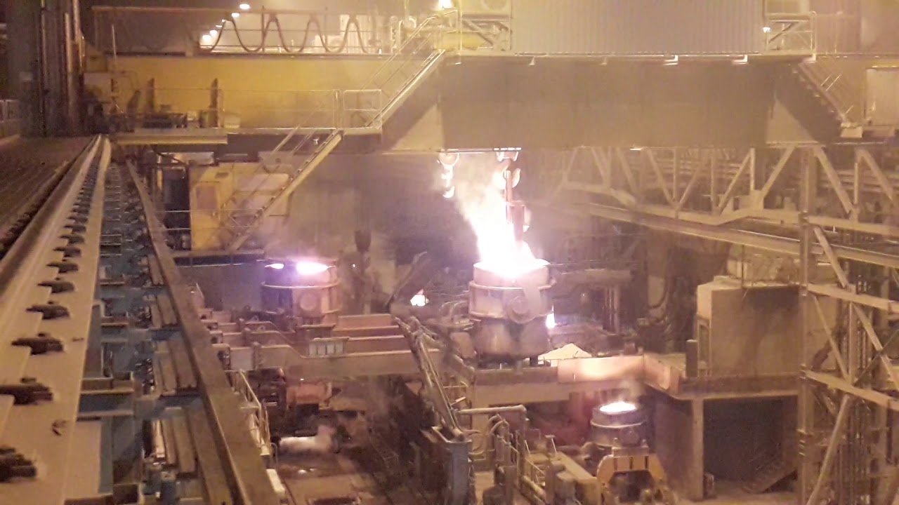 Hot metal crane operator ladle lifting