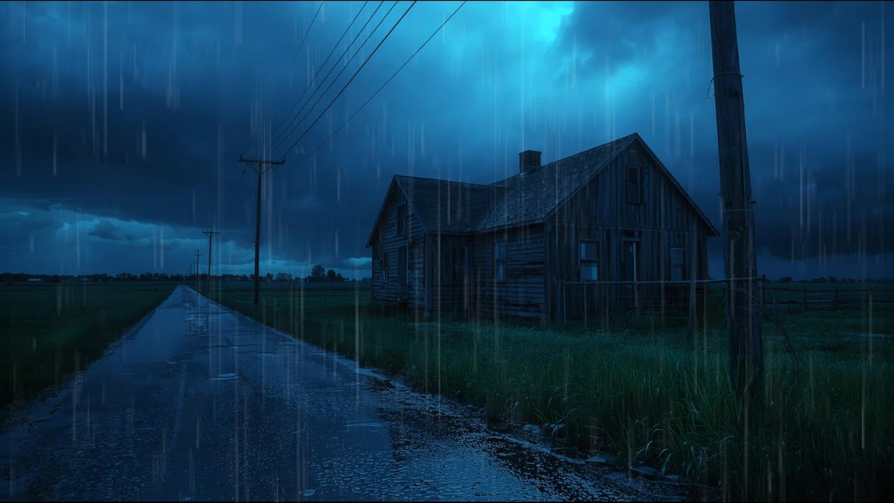 ASMR Rainy Rural Night Peace | Relax and Night Calm Ambience
