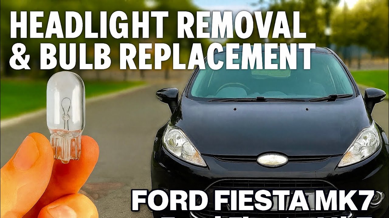 Снятие и замена ламп фар Ford Fiesta Mk7