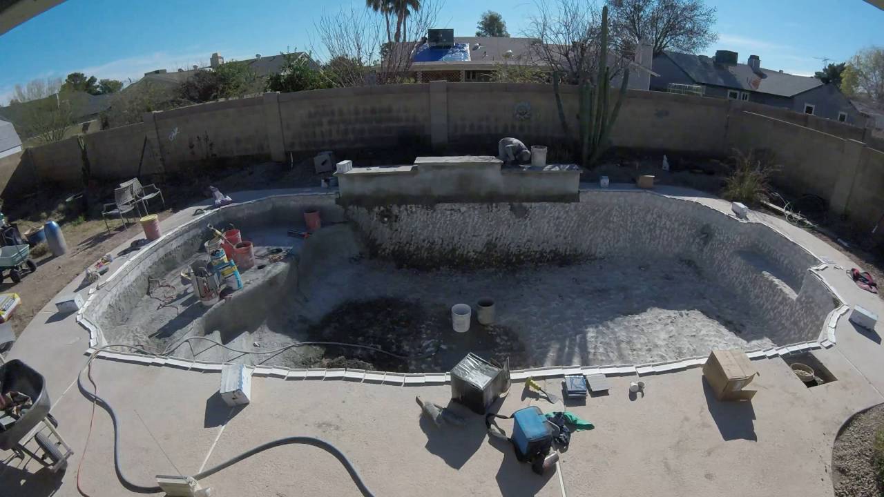 Time lapse video of pool renovation March 2016.