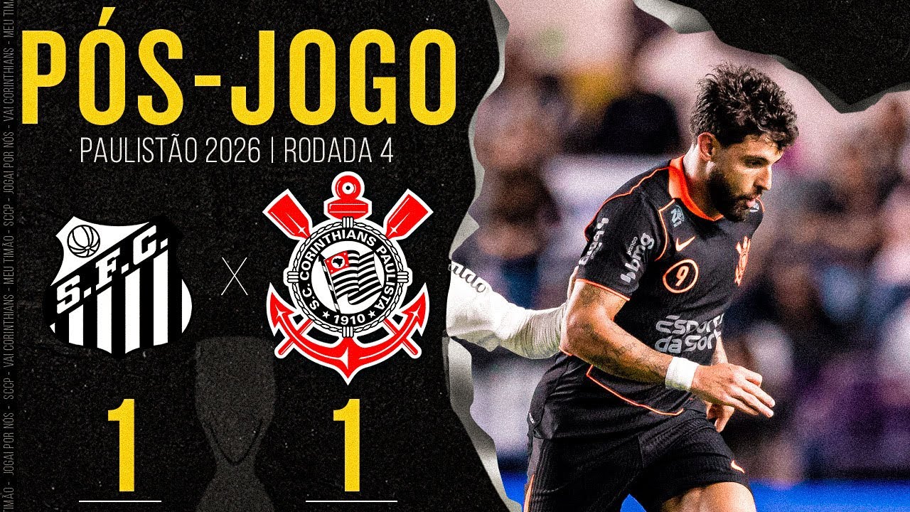 SANTOS X CORINTHIANS 🔴 AO VIVO E COM IMAGENS DO ESTÁDIO | 4ª RODADA | PAULISTÃO 2026