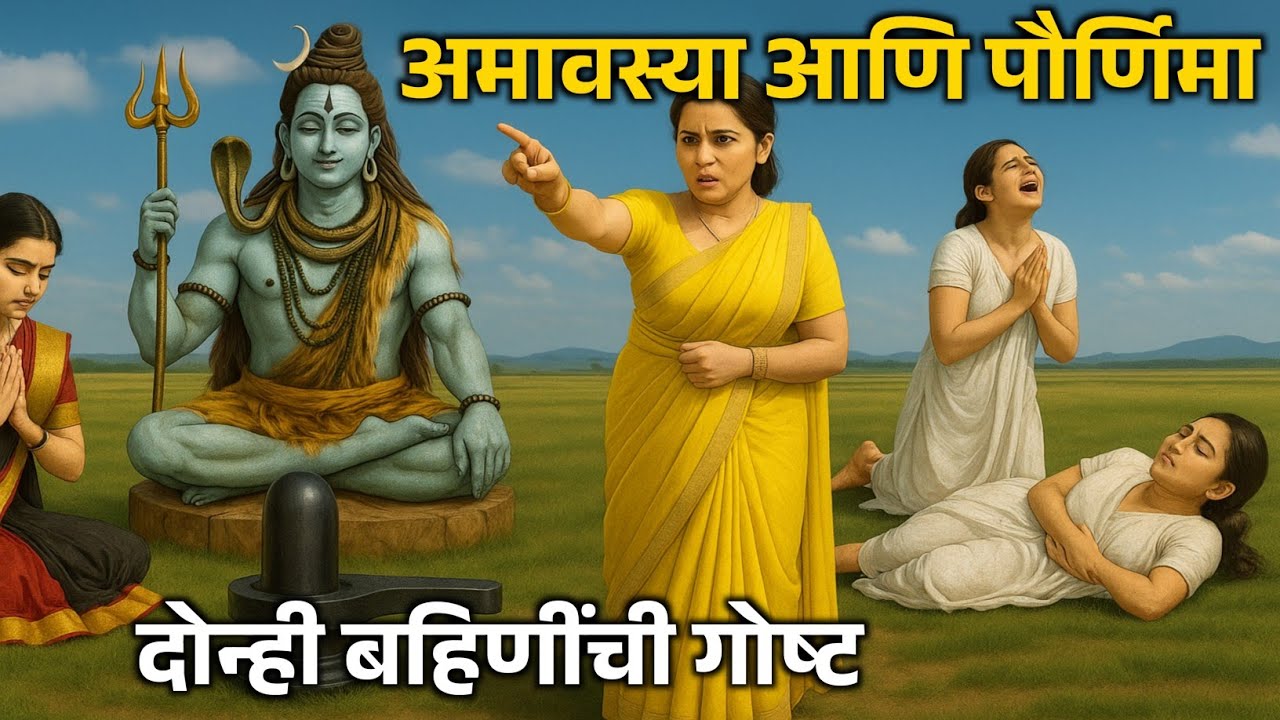 अमावस्या आणि पौर्णिमा दोन्ही बहिणींची गोष्ट ! Amavasya Purnima two sister story | Marathi Kahani