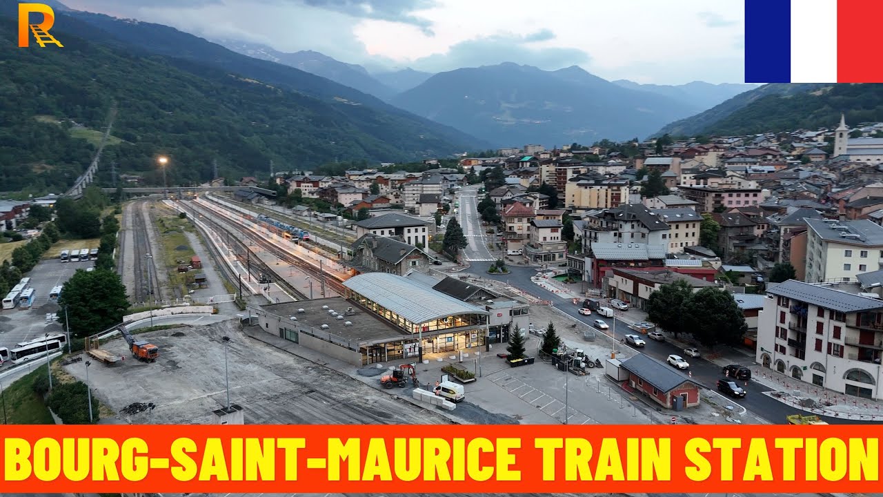 4K Bourg-Saint-Maurice - Aerial Views of the Gateway to the Alps | Drone Footage